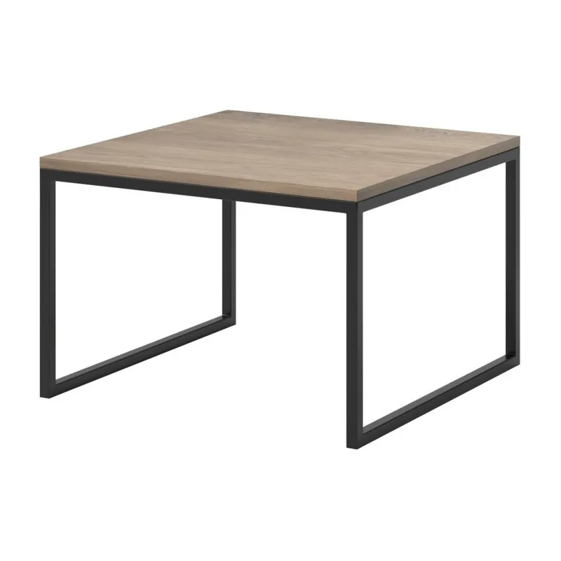 Stolik z blatem z drewna dębowego oraz czarnymi nogami MESONICA Eco, 60x60 cm Bonami Wyjątkowa oferta