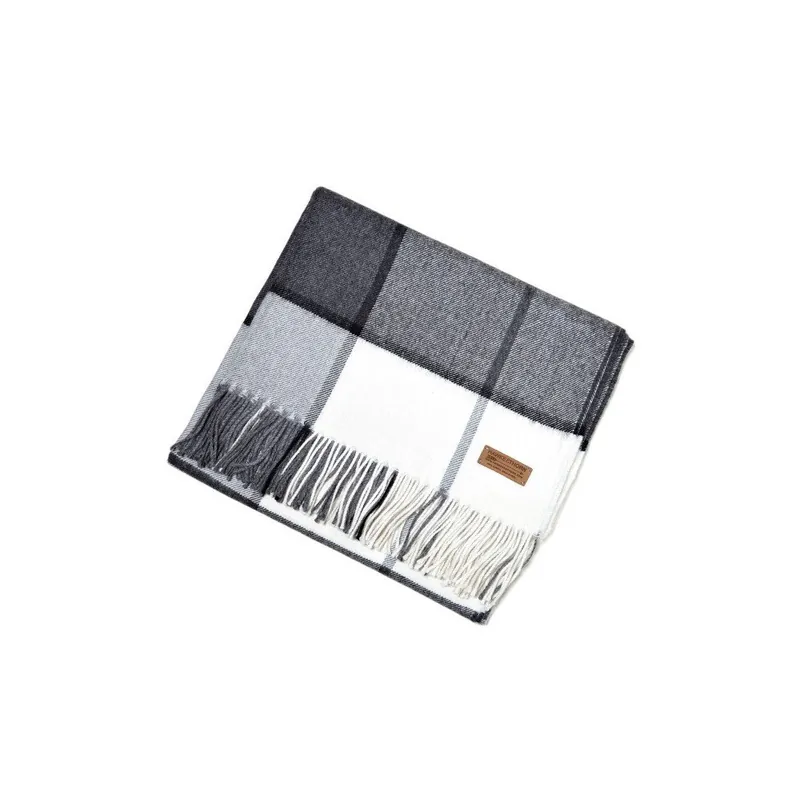 Bestseller Szary koc z alpaki Hawke&Thorn Bradshaw Check, 180x130 cm Bonami