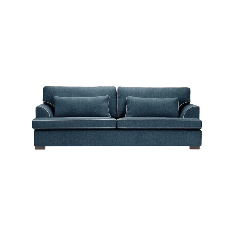 Niebieska sofa 3-osobowa z kremowym wykończeniem Rodier Ferrandine Bonami Bestseller