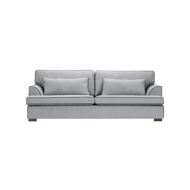 Szara sofa trzyosobowa z czarnym wykończeniem Rodier Ferrandine Bonami Cena promocyjna