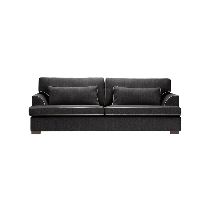 Antracytowa sofa 3-osobowa z kremowym wykończeniem Rodier Ferrandine Bonami Tylko dziś