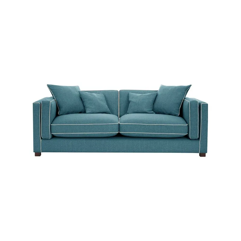 Oferta czasowa Turkusowa sofa 3-osobowa z kremowym wykończeniem Rodier Organdi Bonami