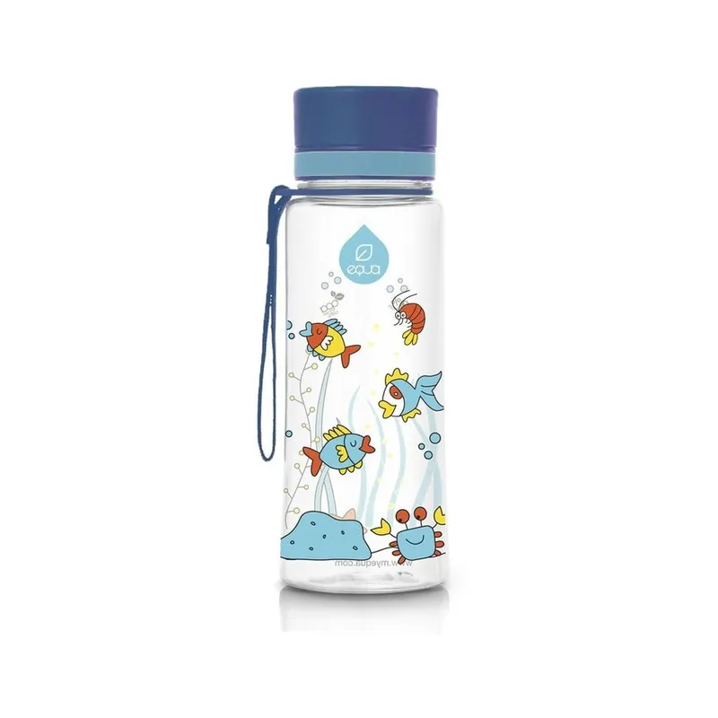 Do wyczerpania zapasów Niebieska plastikowa butelka Equa Equarium, 0,6 l Bonami