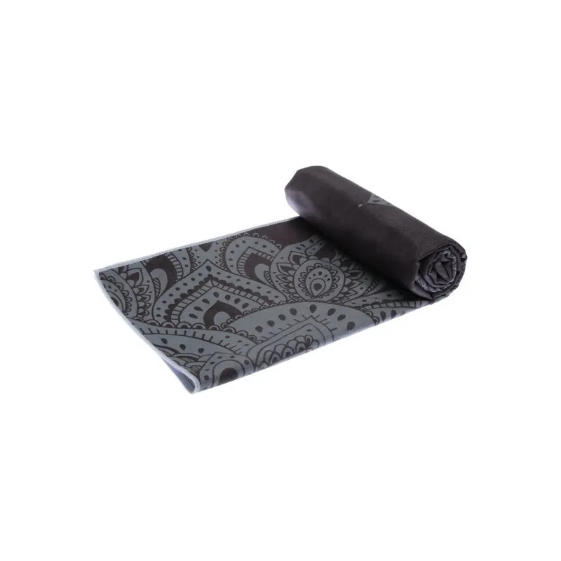 Tylko dziś Czarny ręcznik do jogi Yoga Design Lab Mandala Bonami