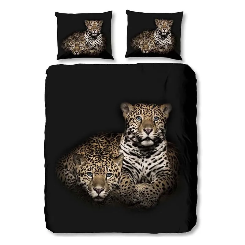 Promocja Bawełniana pościel dwuosobowa Good Morning Leopard, 200x200 cm Bonami
