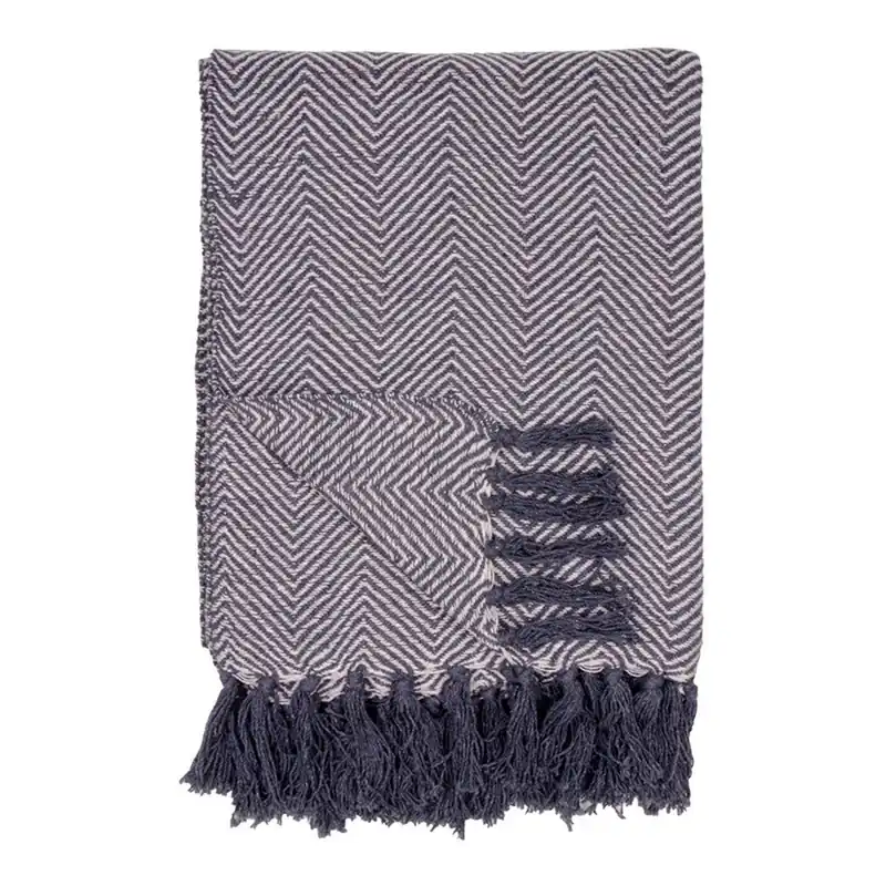 Super okazja Czarno-biały koc z bawełny House Nordic Cort, 170x130 cm Bonami