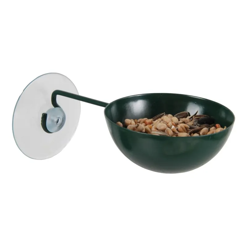 Ograniczona ilość Zielony metalowy karmnik z przyssawką na okno Esschert Design, ⌀ 7 cm Bonami