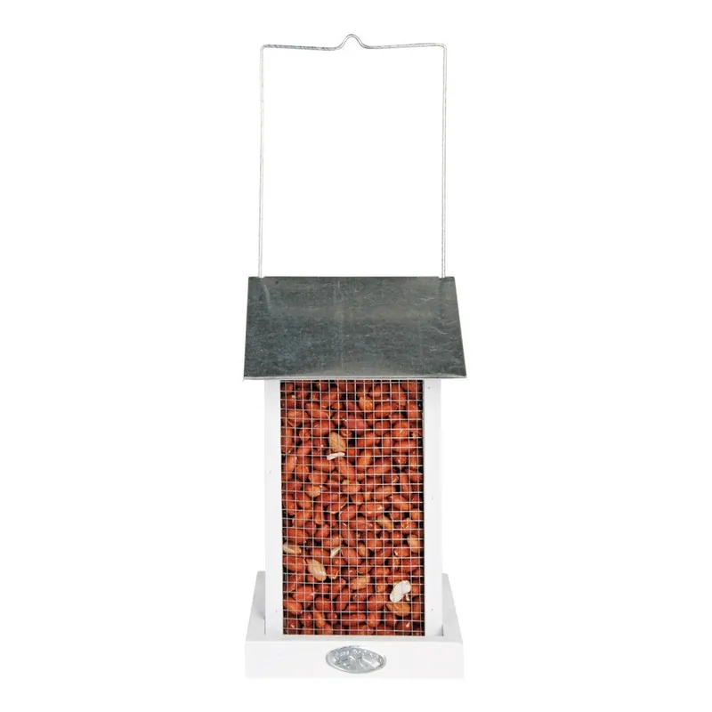 Biały drewniany karmnik z daszkiem Esschert Design, wys. 27,5 cm Bonami Nowy