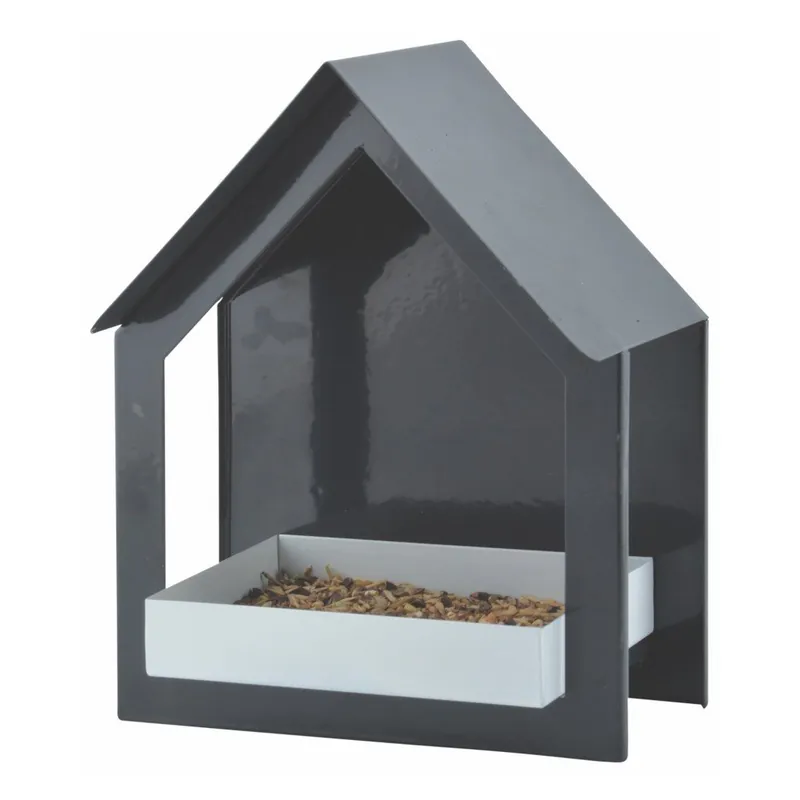 Antracytowa metalowa budka dla ptaków Esschert Design, wys. 23,2 cm Bonami Bestseller