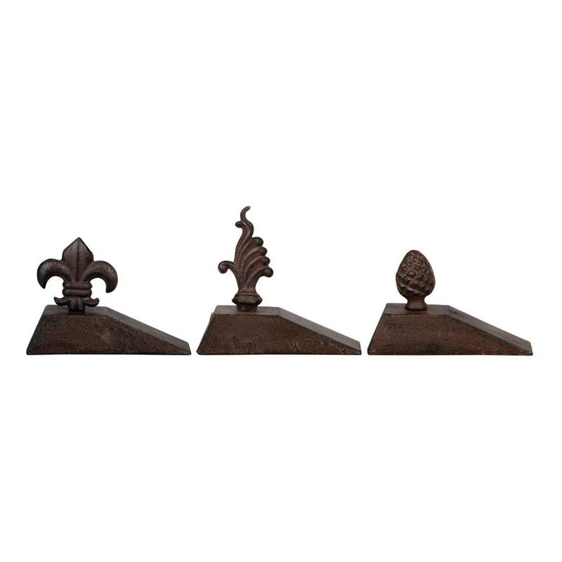 Zestaw 3 żeliwnych stoperów do drzwi Esschert Design Ornament Bonami Wysoka jakość