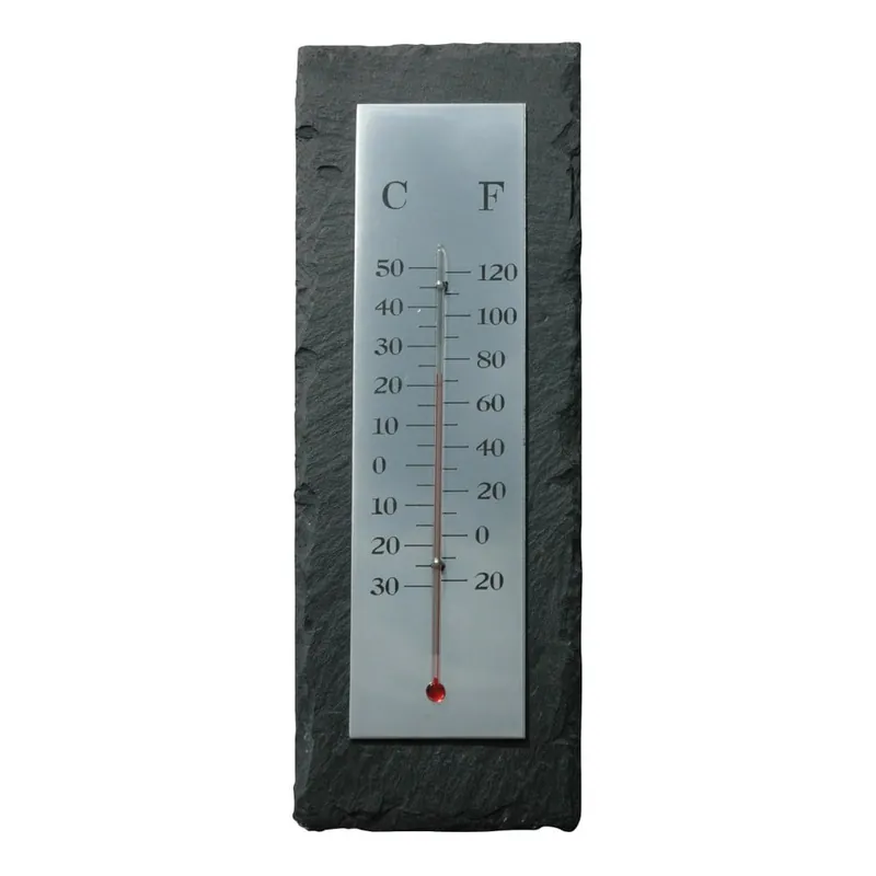 Bezpieczne zakupy Łupkowy termometr Esschert Design Rectangle, 30x10 cm Bonami