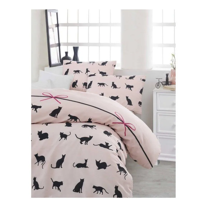 Zamów dziś Pościel dwuosobowa z prześcieradłem i 2 poszewkami na poduszki Cats, 200x220 cm Bonami
