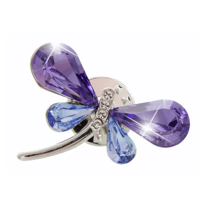 Bezpieczne zakupy Broszka Swarovski Elements Laura Bruni Dragonfly Denna Violet Bonami