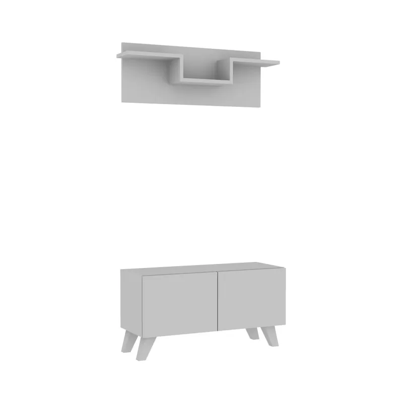 Ograniczona ilość Biała szafka na buty i wieszak Mobito Design U Bonami