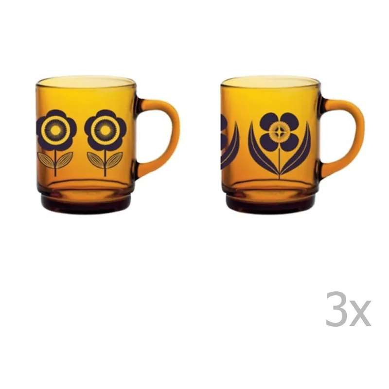 Zestaw 6 żółtych szklanek Mr & Mrs Clynk Retro Bonami Zamów teraz