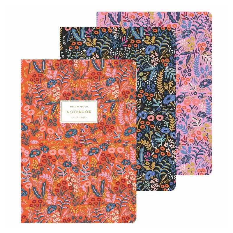 Bestseller Zestaw 3 zeszytów Rifle Paper Fabric, 64 str. Bonami