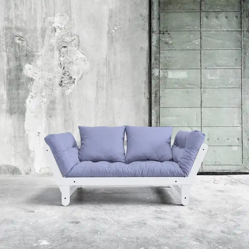 Sofa rozkładana Karup Beat White/Blue Breeze Bonami Premium