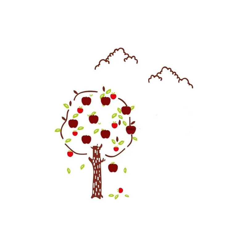 Naklejka ścienna Mauro Ferretti Apples, 120x125 cm Bonami Oferta limitowana