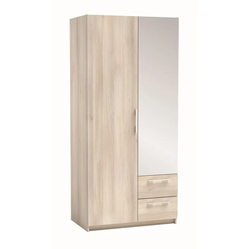 Jasna szafa 2-drzwiowa z dekorem akacjowego drewna New York Bonami Oferta limitowana