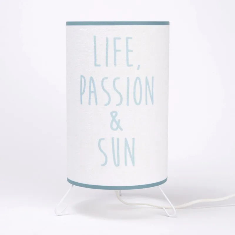 Zniżka Niebiesko-biała lampa stołowa Amadeus Life Bonami