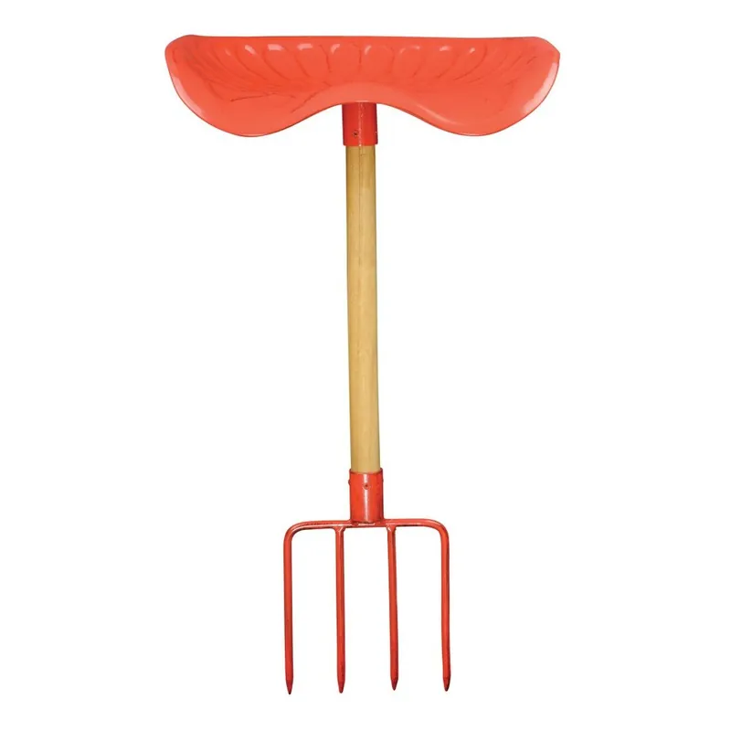 Czerwony stołek na widłach Esschert Design Bonami Wyjątkowa oferta