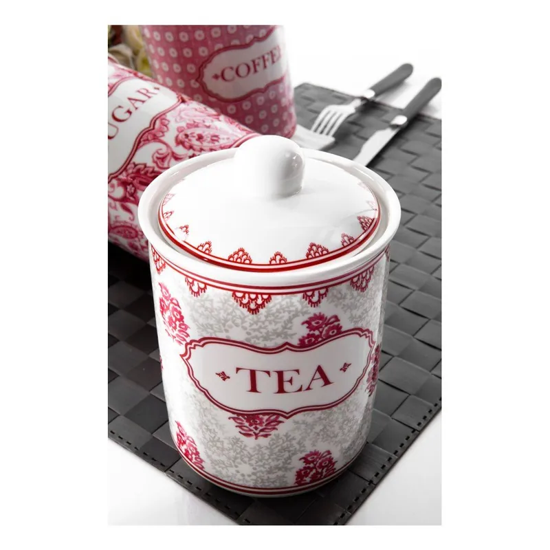 Oferta limitowana Komplet 3 pojemników porcelanowych z pokrywką Cihan Bilisim Tekstil Bonami
