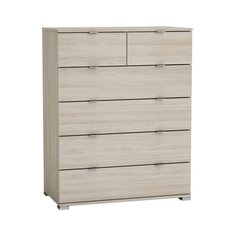 Komoda z 6 szufladami z dekorem jasnego dębu Perfect Compact Bonami Ostatnie sztuki