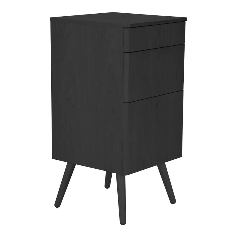 Premium Czarna komoda z 3 szufladami RGE Niles Bonami