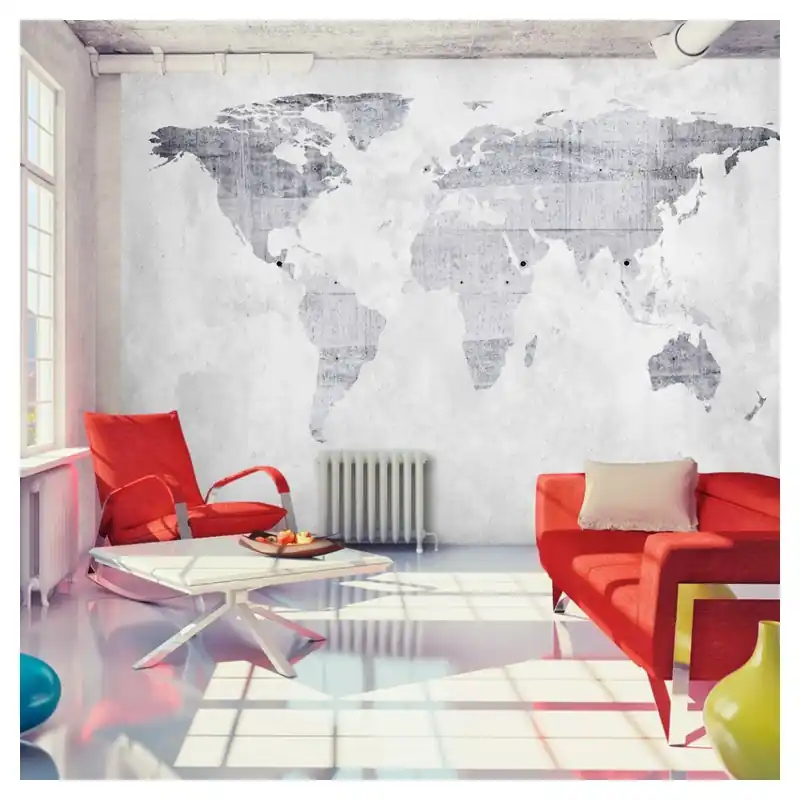 Szybka dostawa Fototapeta Bimago Concrete Map, 350x245 cm Bonami