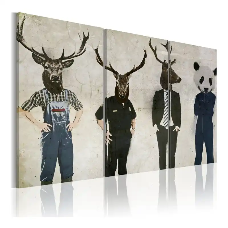 Łatwy zwrot Wieloczęściowy obraz na płótnie Bimago Animals, 40x60 cm Bonami