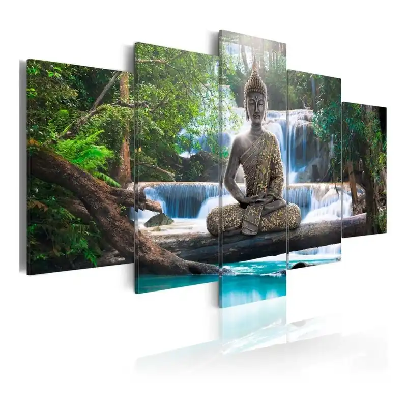 Łatwy zwrot Wieloczęściowy obraz na płótnie Artgeist Buddha, 100x200 cm Bonami