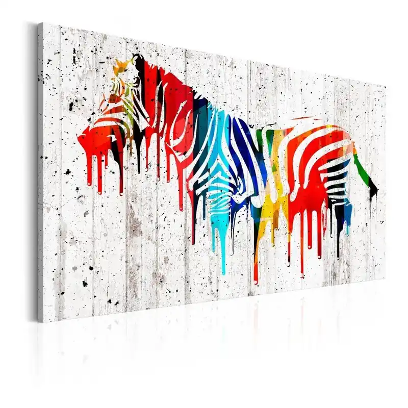 Oferta limitowana Obraz na płótnie Bimago Colourful Zebra, 60x40 cm Bonami