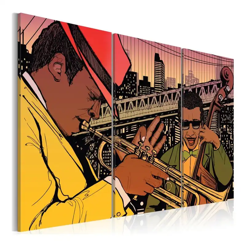 Wyjątkowa oferta Obraz na płótnie Bimago NYC Jazz, 120x80 cm Bonami