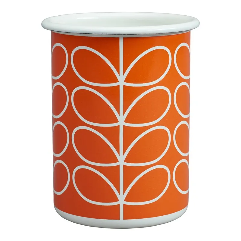 Pomarańczowy emaliowany kubek Orla Kiely, 350 ml Bonami Wybór klientów