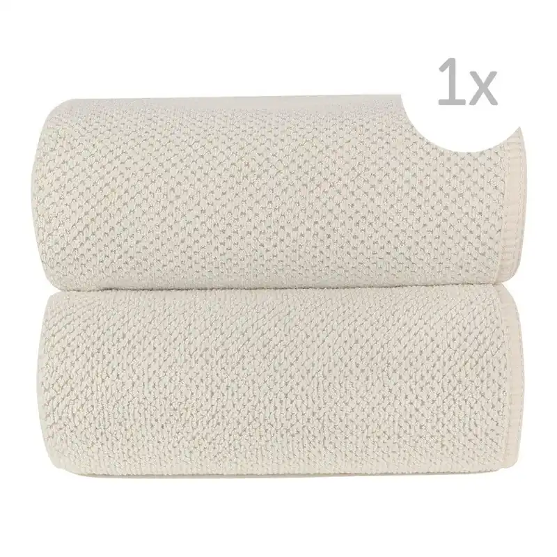 Bezpieczna płatność Kremowy ręcznik Graccioza Linen, 30x50 cm Bonami