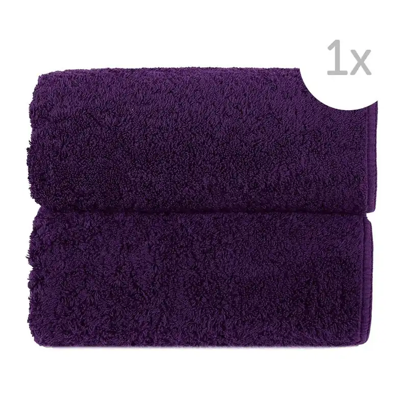 Oferta Ciemnofioletowy ręcznik Graccioza Loop, 30x30 cm Bonami