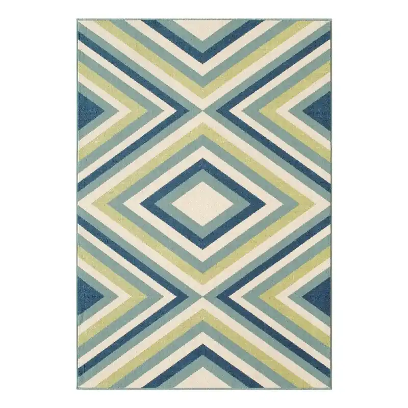 Niebiesko-zielony dywan odpowiedni na zewnątrz Floorita Rombi, 160x230 cm Bonami Wysoka jakość
