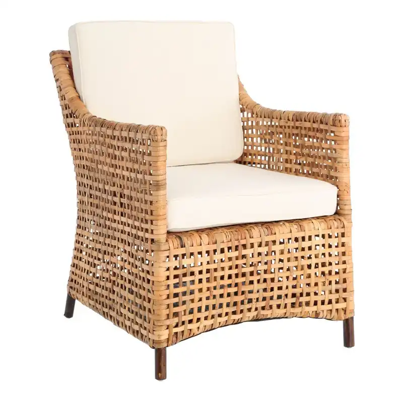 Oferta Brązowy fotel z rattanu Denzzo Alnilam Bonami