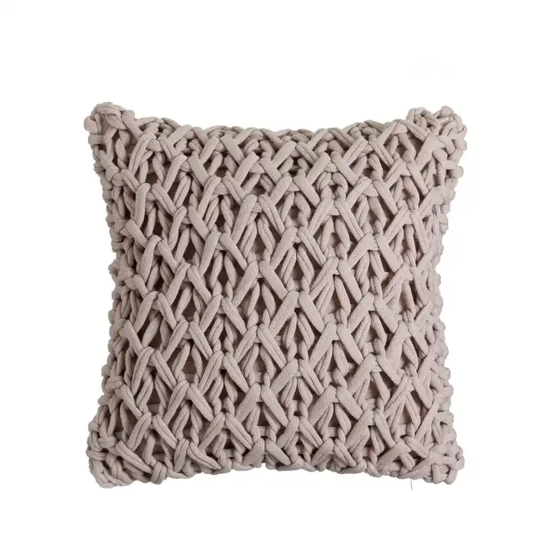 Oferta Brązowo-szara poduszka dzianinowa Denzzo Norway, 45x45 cm Bonami