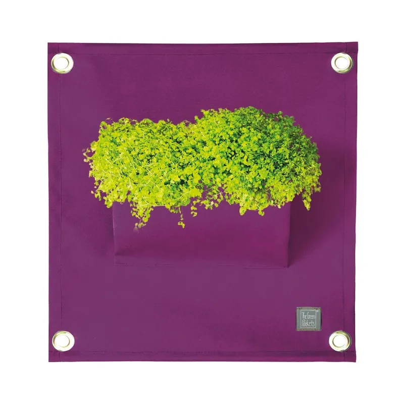 Łatwy zwrot Fioletowa doniczka/organizer wiszący The Green Pockets Amma, 45 x 50 cm Bonami