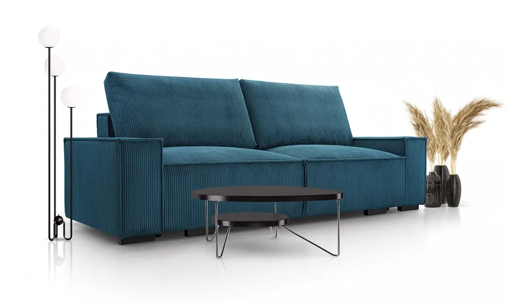 Oferta limitowana Niebieska sofa Simba, dostępna również w innych kolorach