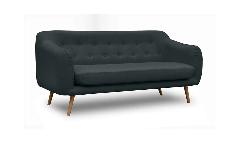 Czarna sofa w stylu skandynawskim Stella Premium