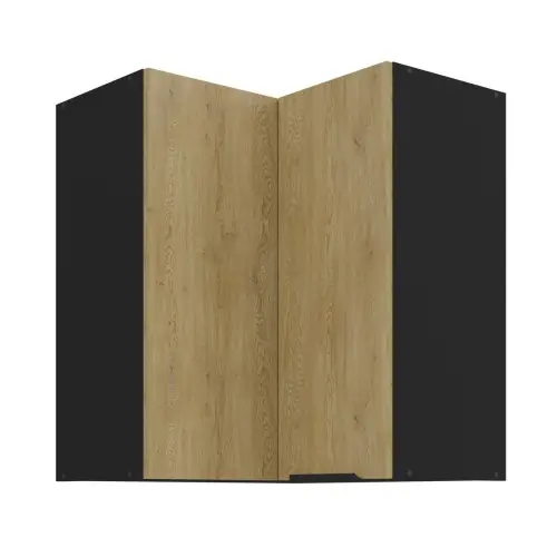Szafka górna narożna Cremona czarny 60x60 GN-72 2F (90°) Zamów teraz