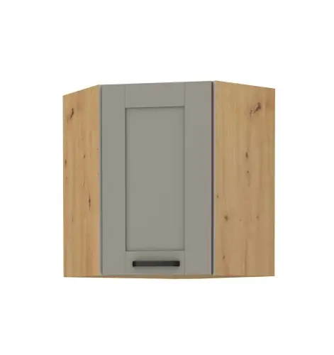 Promocja Szafka narożna Luna Clay grey/artisan 60x60 GN-72 (45°) 1F