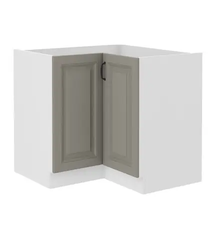 Wysoka jakość Szafka narożna Stilo Clay Grey/biały 90x90 ND 2F BB