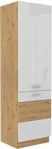 Szafka stojąca Artisan biały połysk 60 DK-210 2F Wyprzedaż