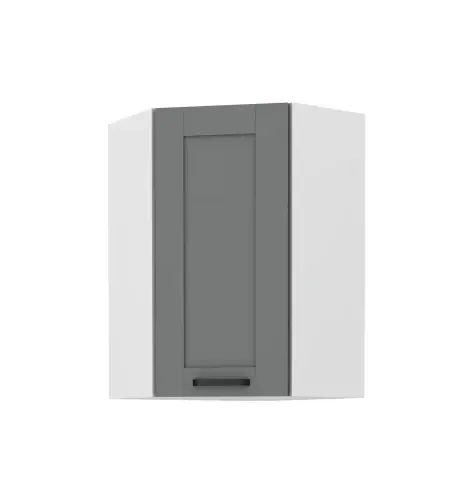 Promocja Szafka wisząca narożna Luna Dust grey/biały 60x60 GN-90 (45°) 1F