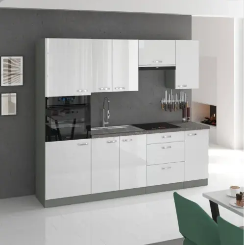 Oferta limitowana Zestaw szafek kuchennych Bianca 240cm 7szafek