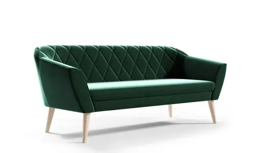 Skandynawska Sofa Victoria 3 butelkowa zieleń - tkanina Riviera 38 Najlepsza cena