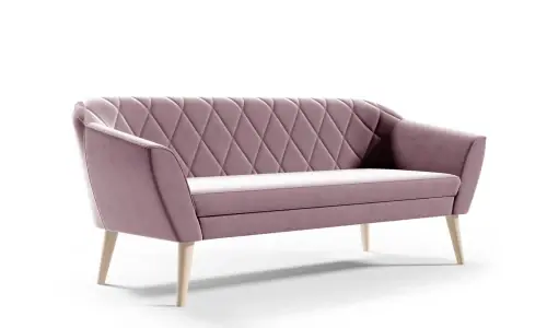 Hit cenowy Skandynawska Sofa Victoria 3 róż - tkanina Riviera 62